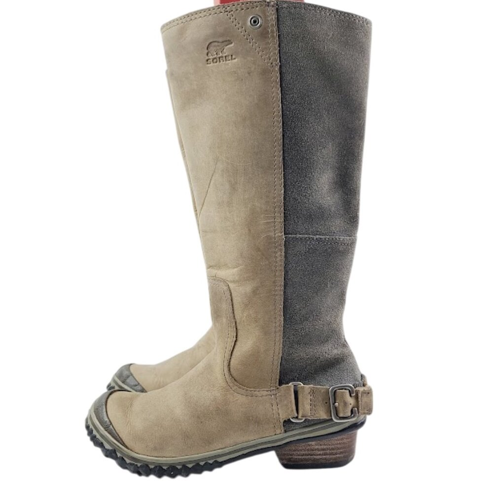 Sorel Women's Tan Slimboot NL2108-008 Leather Knee High Riding Boot‎ Size 5.5